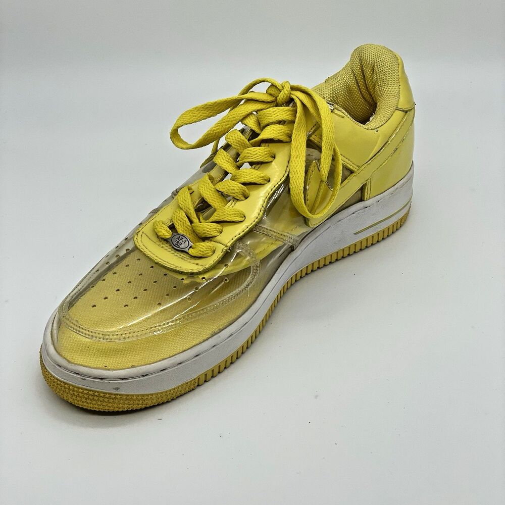 Nike Clear Toe 2003 Air Force 1 Invisible Shoes/Sneakers Men’s 11 Yellow Y2K